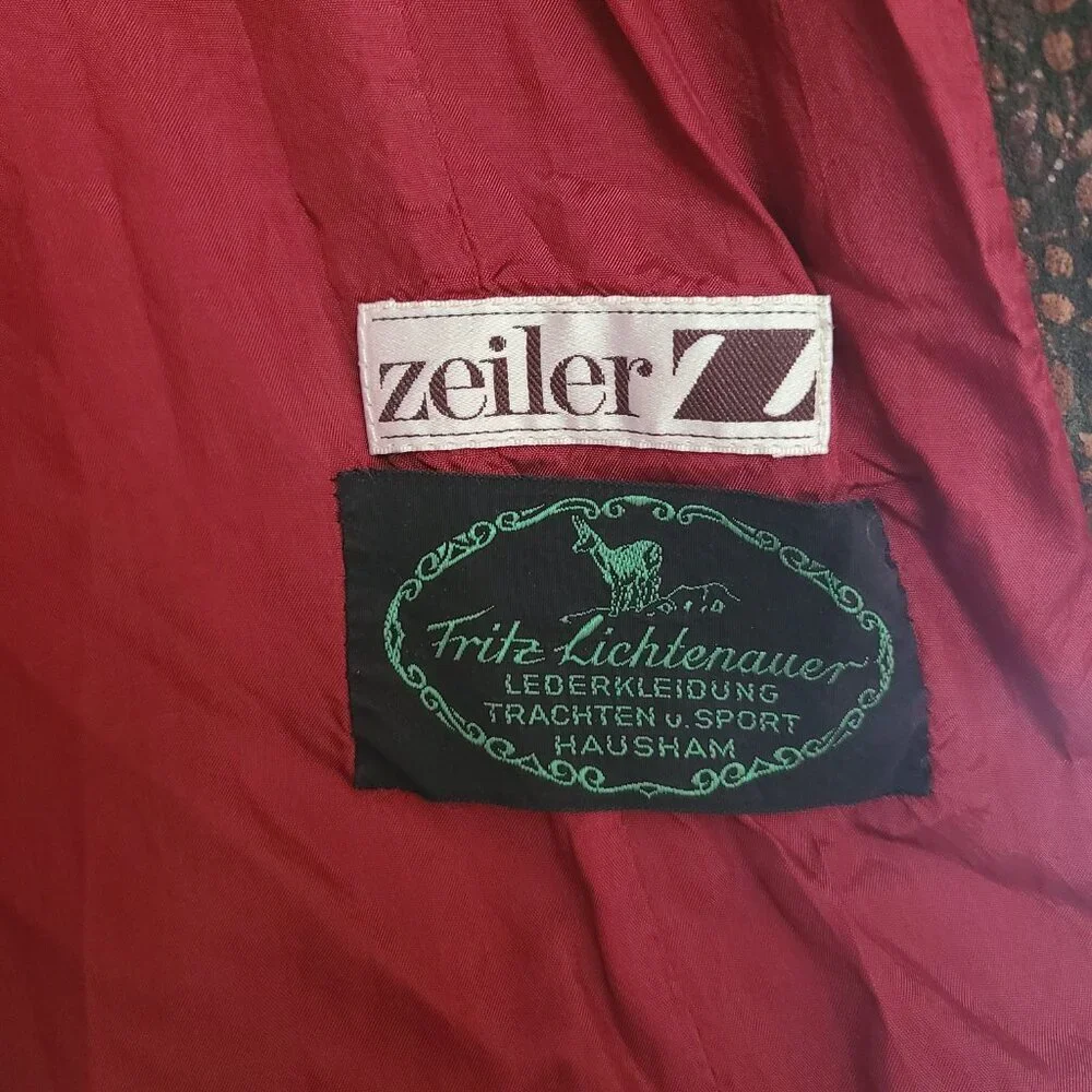 Vintage Zeiler Fritz Lichtenauer Traditional German Oktoberfest Suede‎ Outfit M